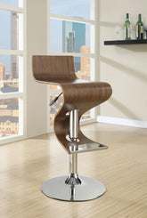 Coaster Covina Adjustable Bar Stool Walnut and Chrome Model 100396